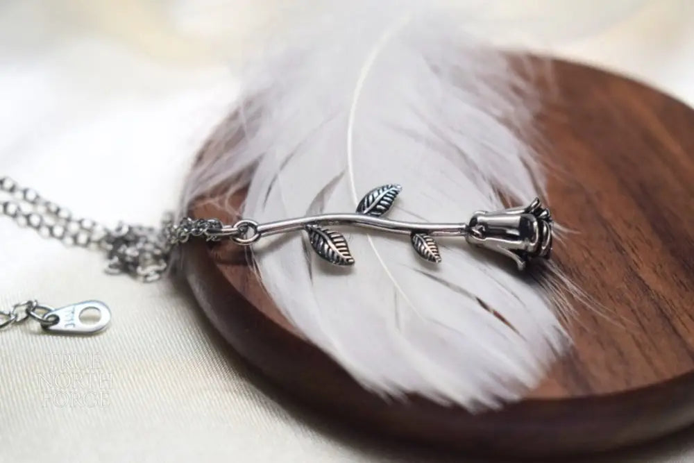 Self-Fill Rose Stem Memorial Necklace - True North Forge