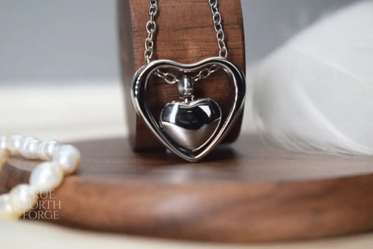 Self-Fill Two Hearts Memorial Necklace - True North Forge
