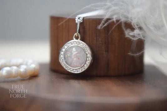 Silver Circle Memorial Necklace Locket - True North Forge