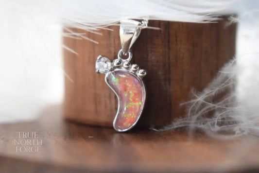 Silver Footprint – Baby or Child Memorial Necklace - True North Forge