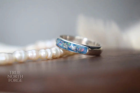 Silver Quarter Channel Memorial Ring - True North Forge