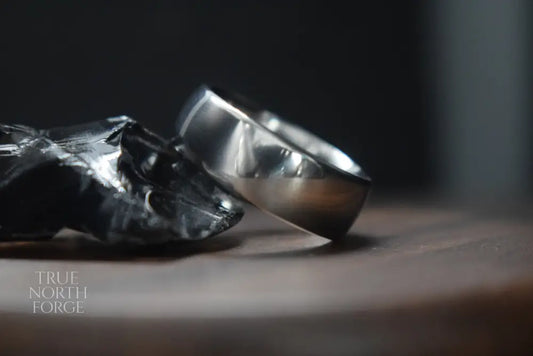 Stainless Steel Court Shape Ring - True North Forge
