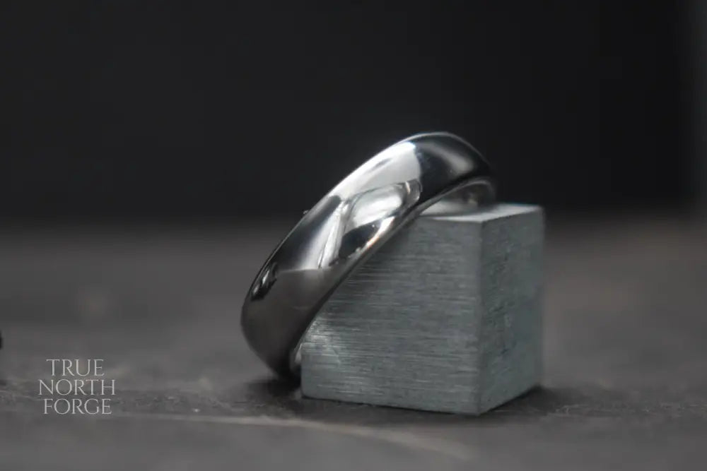 Stainless Steel Court Shape Ring - True North Forge