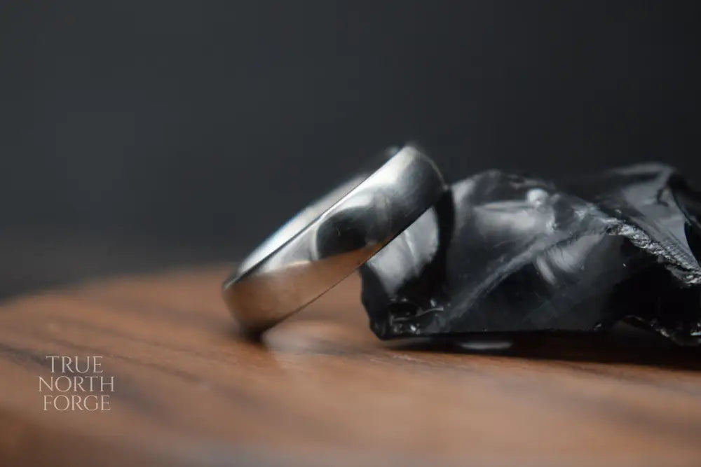 Stainless Steel Court Shape Ring - True North Forge