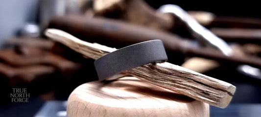 Titanium Blasted Flat Shape Ring image 1