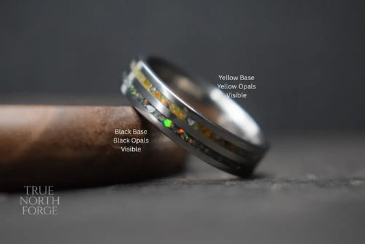 Titanium Double Channel Memorial Ring - True North Forge