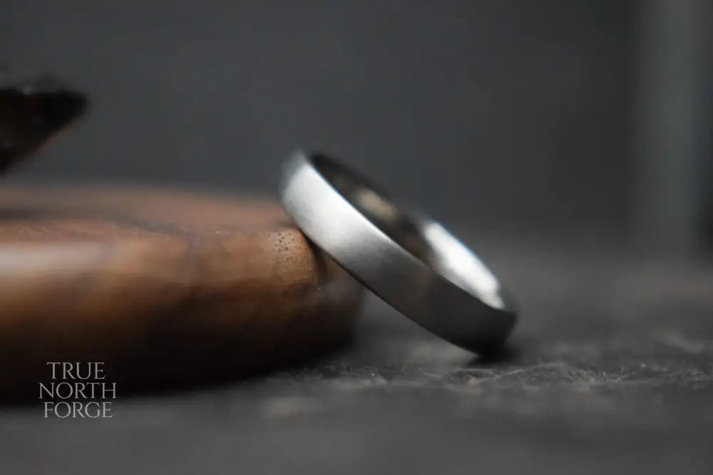 Titanium Satin Finish Court Shape Ring - True North Forge