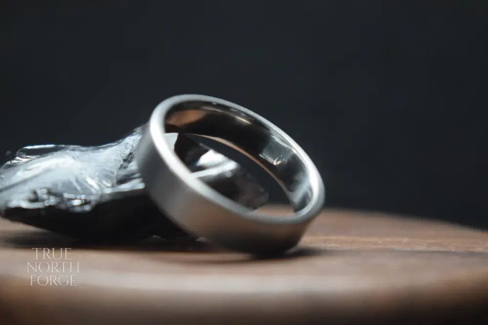 Stainless Steel Satin Flat Ring - True North Forge