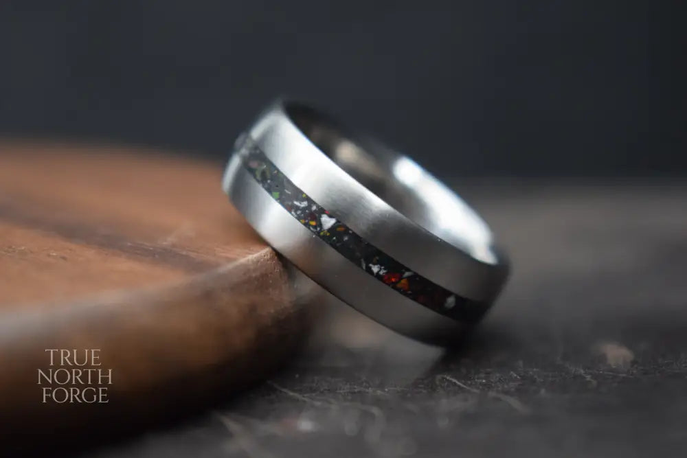 Titanium Single Channel Memorial Ring - Memorial Jewellery